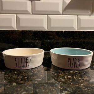 Rae Dunn pet bowls perfect for you sweet kitty friends